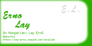 erno lay business card