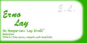 erno lay business card